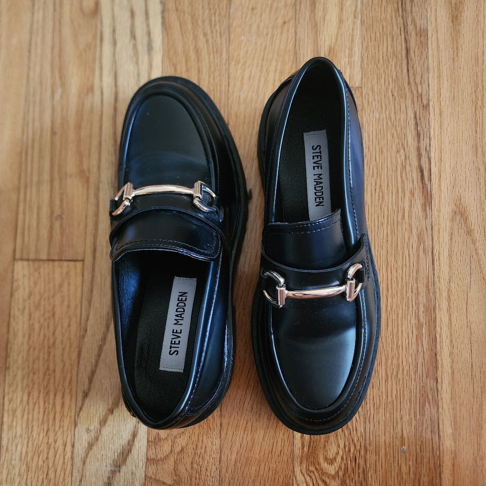 Womens Steve Madden Platform Loafers - Picture 4 of 9